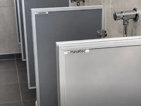 Divisores de mingitorio con perfil de aluminio