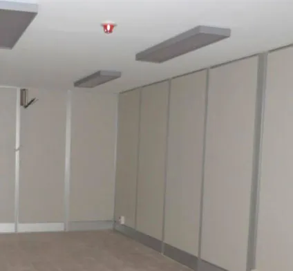 Tabiques de oficina en obra